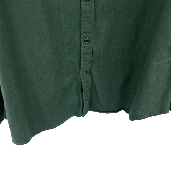 Eddie Bauer Dark Green Flannel Button Up Big and Tall Mens 2XL - Picture 2 of 8